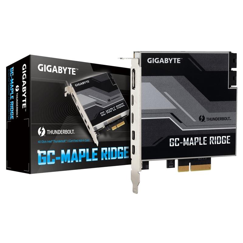 Gigabyte GC-MAPLE RIDGE interfacekaart/-adapter Intern DisplayPort, Mini DisplayPort, Thunderbolt 4, USB 3.2 Gen 2 (3.1 Gen 2)