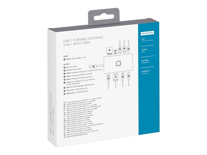 DICOTA USB-C Portable Docking 9-in-1