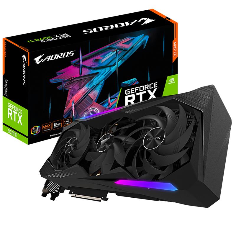 Gigabyte GV-N307TAORUS M-8GD videokaart NVIDIA GeForce RTX 3070 Ti 8 GB GDDR6X