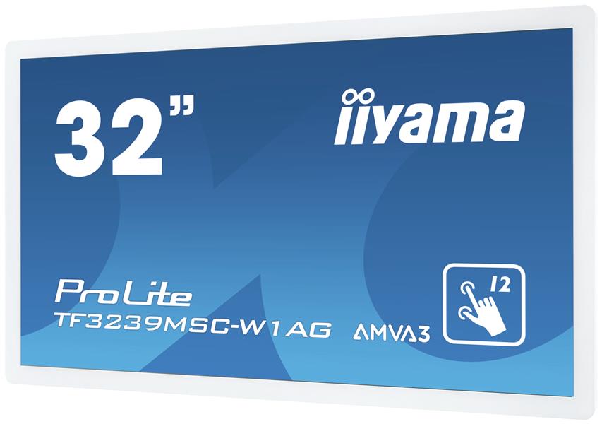 iiyama ProLite TF3239MSC-W1AG computer monitor 80 cm (31.5"") 1920 x 1080 Pixels Full HD LED Touchscreen Multi-gebruiker Wit