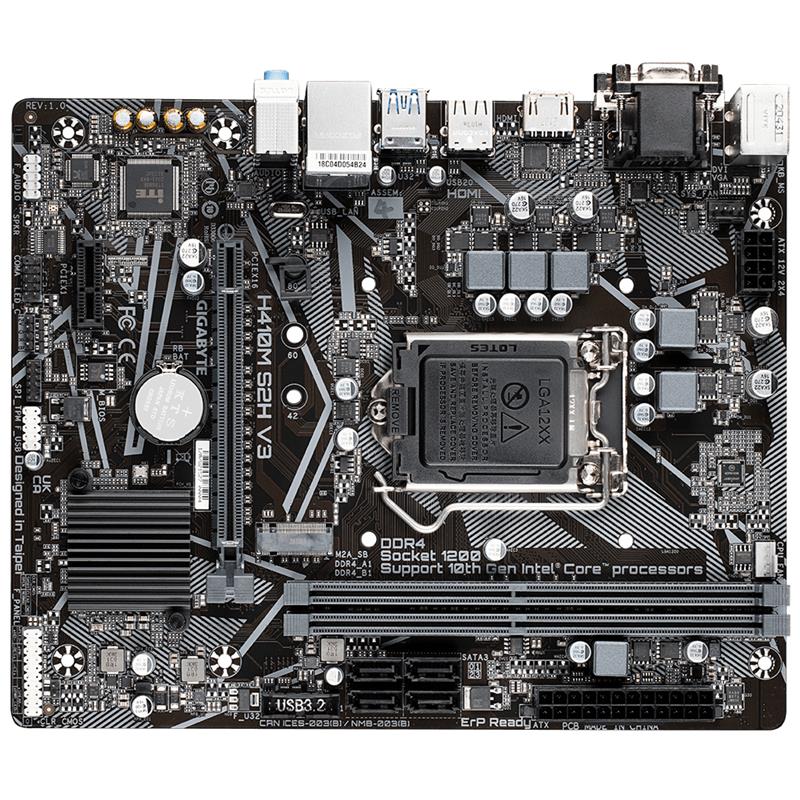 Gigabyte H410M S2H V3 moederbord Intel H510 LGA 1200 micro ATX