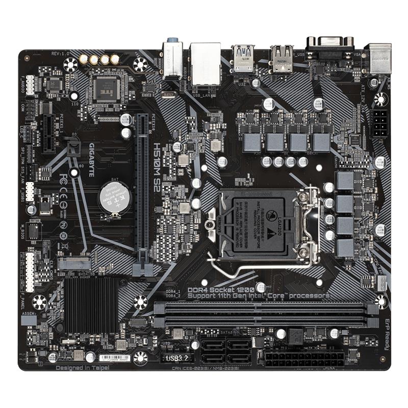 Gigabyte H510M S2 moederbord Intel H510 LGA 1200 micro ATX