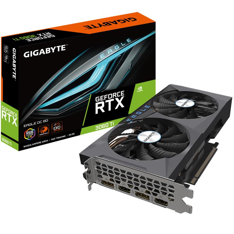 Gigabyte GV-N306TEAGLE OC-8GD Rev 2 0 GeForce RTX 3060 Ti EAGLE OC 8G GDDR6 256 bit PCIe 4 0