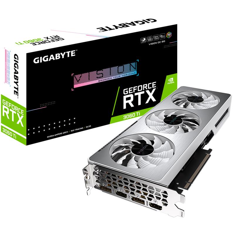 Gigabyte GeForce RTX 3060 Ti VISION OC 8G (rev. 2.0) NVIDIA 8 GB GDDR6