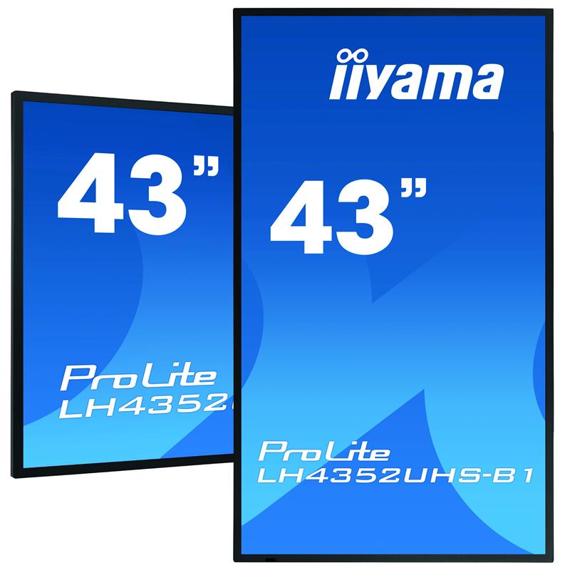 iiyama LH4352UHS-B1 beeldkrant Digitale signage flatscreen 108 cm (42.5"") IPS 4K Ultra HD Zwart Type processor Android 8.0