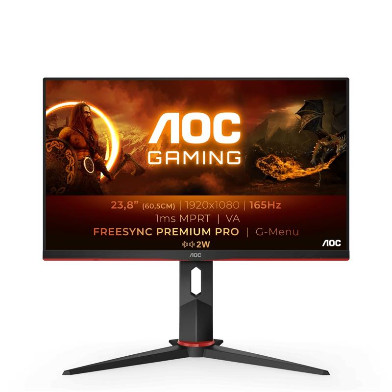 AOC 24G2SAE/BK computer monitor 60,5 cm (23.8"") 1920 x 1080 Pixels Full HD Zwart, Rood