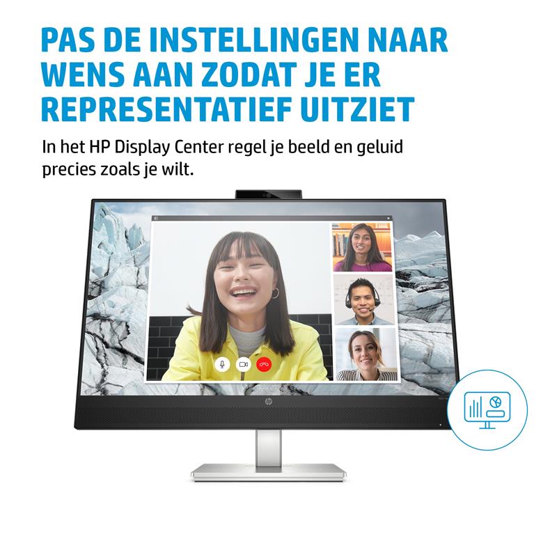 HP E-Series E27m G4 68,6 cm (27"") 2560 x 1440 Pixels Quad HD Zwart