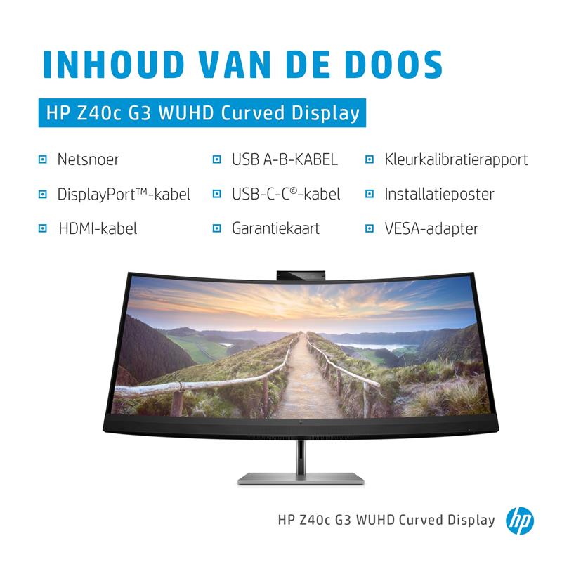 HP Z40c G3 100,8 cm (39.7"") 5120 x 2160 Pixels UltraWide 5K HD LED Zwart, Zilver