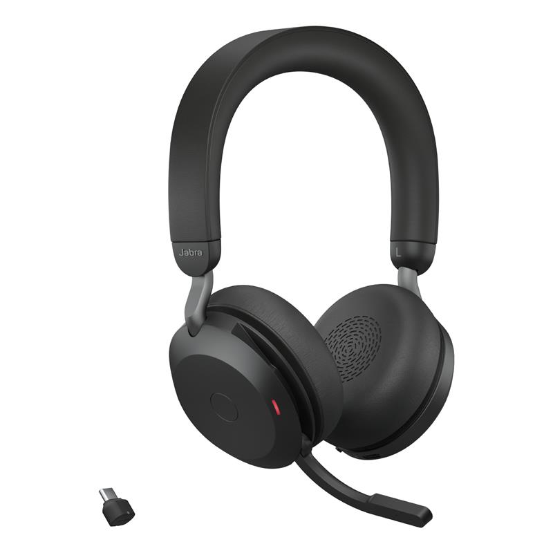 Jabra Evolve2 75 Headset Bedraad en draadloos Hoofdband Kantoor/callcenter USB Type-C Bluetooth Zwart