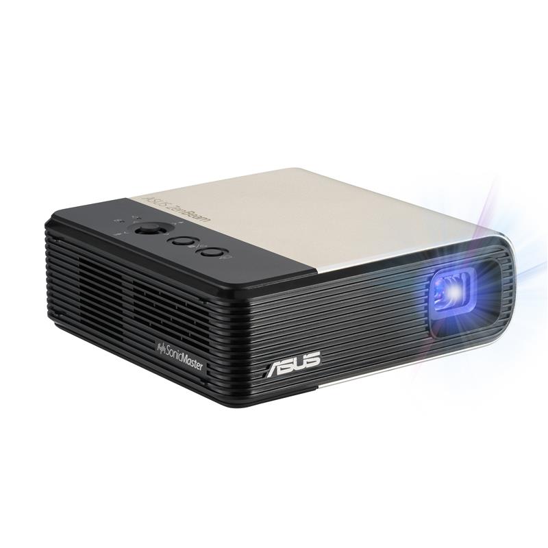 ASUS ZenBeam E2 beamer/projector Projector met normale projectieafstand 300 ANSI lumens DLP WVGA (854x480) Zwart, Goud