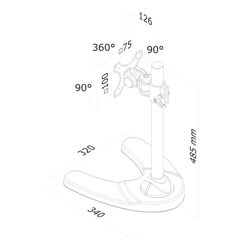 Neomounts monitor stand