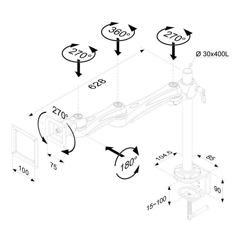 Newstar flatscreen bureausteun