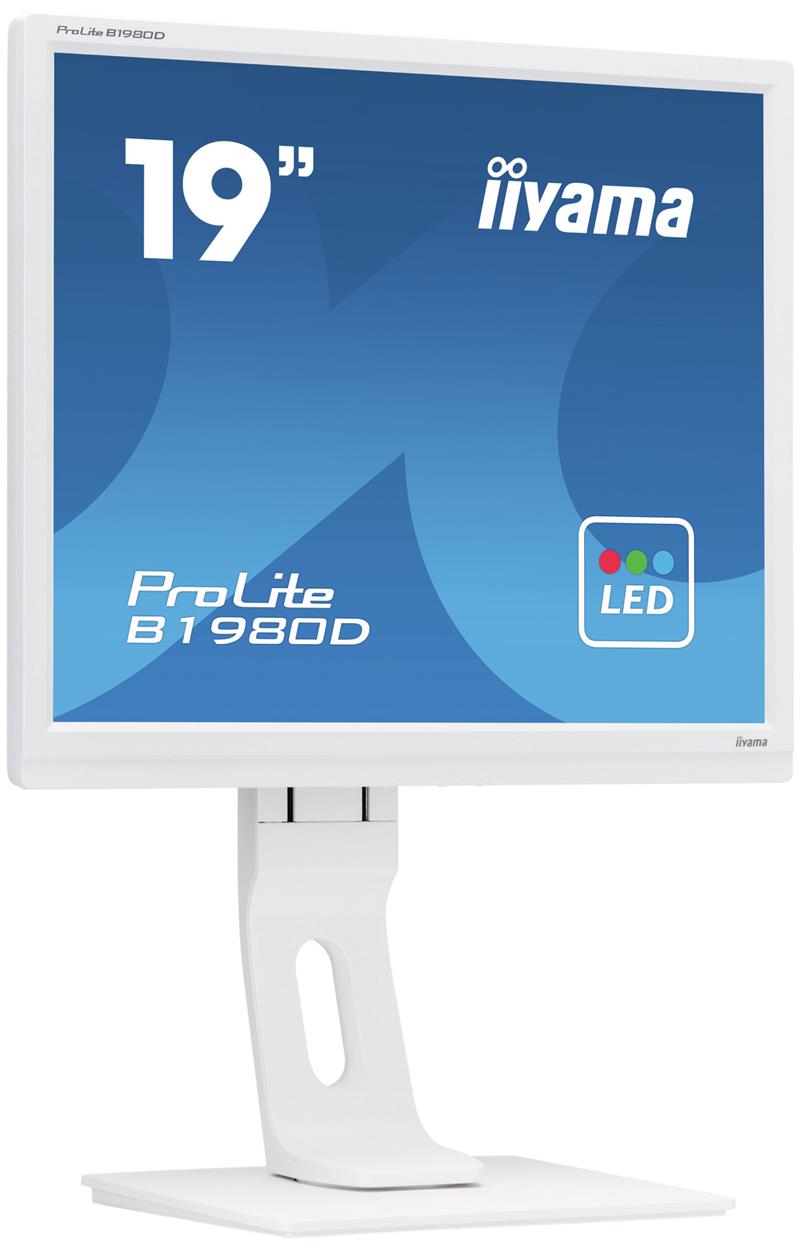 iiyama ProLite B1980D-W1 LED display 48,3 cm (19"") 1280 x 1024 Pixels SXGA Wit