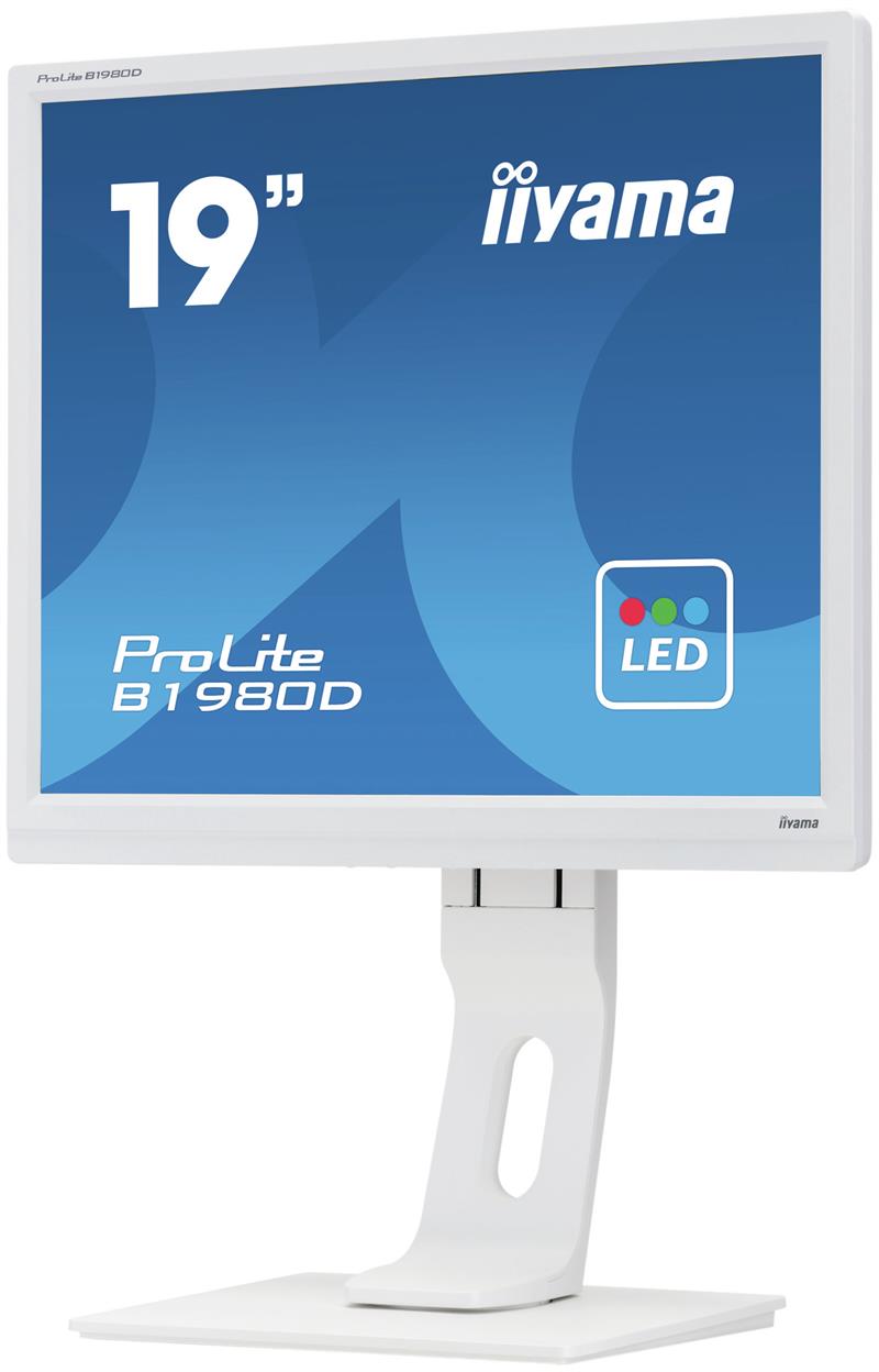 iiyama ProLite B1980D-W1 LED display 48,3 cm (19"") 1280 x 1024 Pixels SXGA Wit