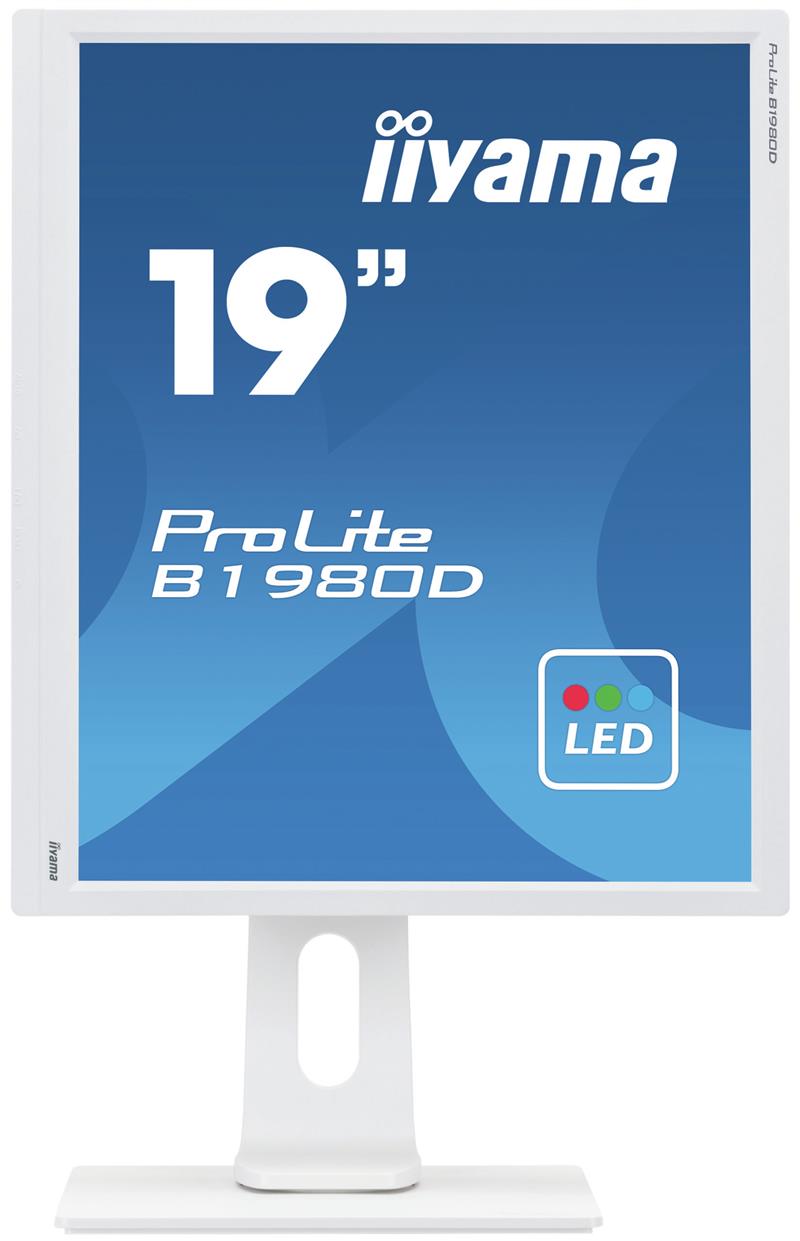 iiyama ProLite B1980D-W1 LED display 48,3 cm (19"") 1280 x 1024 Pixels SXGA Wit