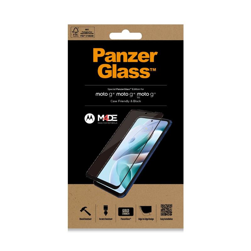 PanzerGlass 6555 scherm- & rugbeschermer voor mobiele telefoons Doorzichtige schermbeschermer Motorola 1 stuk(s)