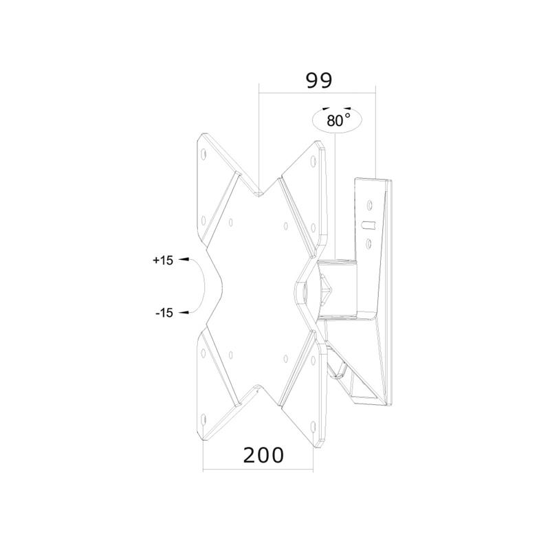 Neomounts tv/monitor wandsteun