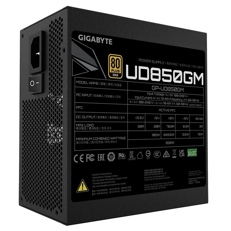 Gigabyte GIGABYTE ULTRA DURABLE 850W GOLD FULL MODULAR PSU