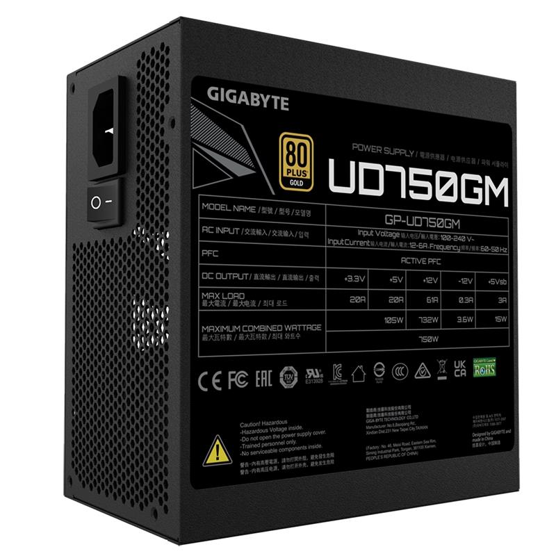 Gigabyte ULTRA DURABLE 750W GOLD FULL MODULAR PSU