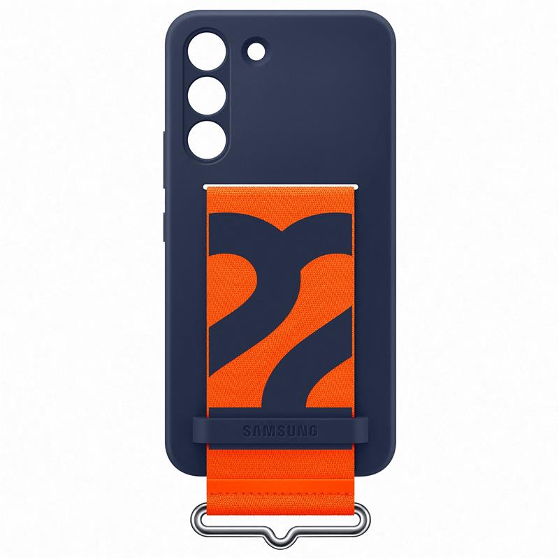  Samsung Silicone Cover with Strap Galaxy S22 5G Navy