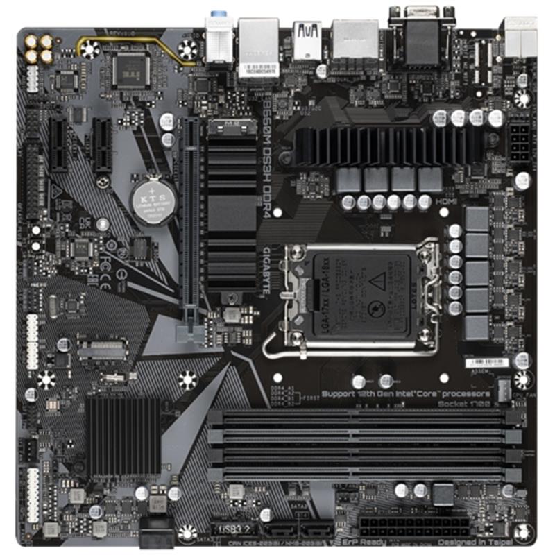 Gigabyte B660M DS3H DDR4 moederbord Intel B660 LGA 1700 micro ATX