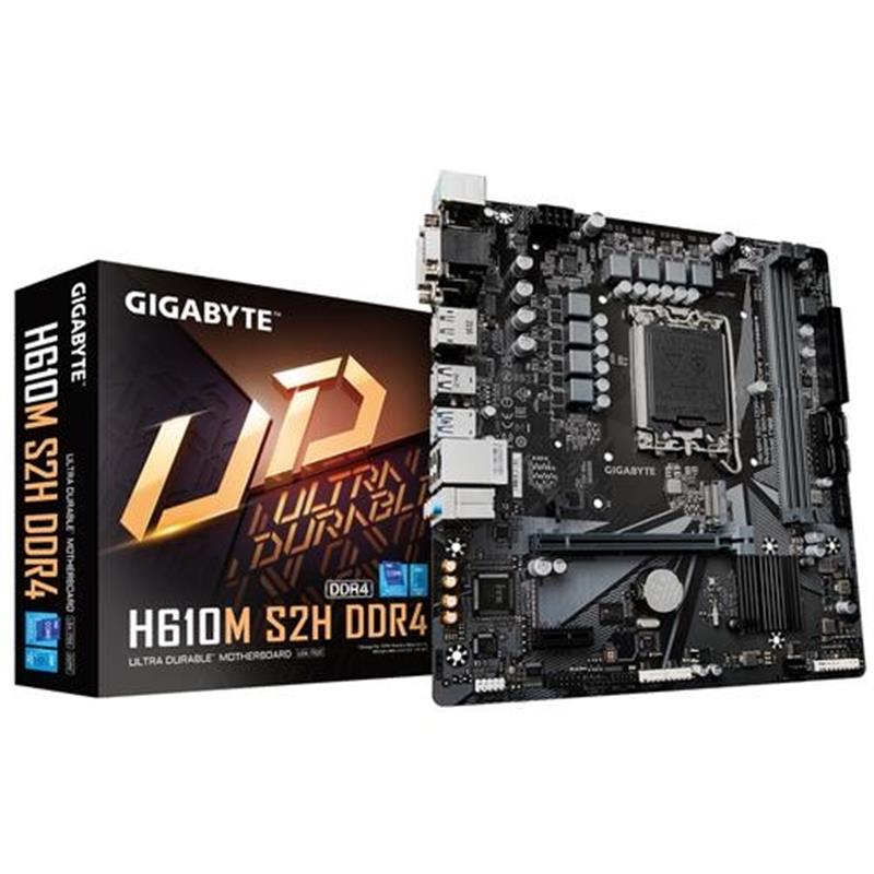 Gigabyte H610M S2H DDR4 moederbord Intel H610 Express LGA 1700 micro ATX