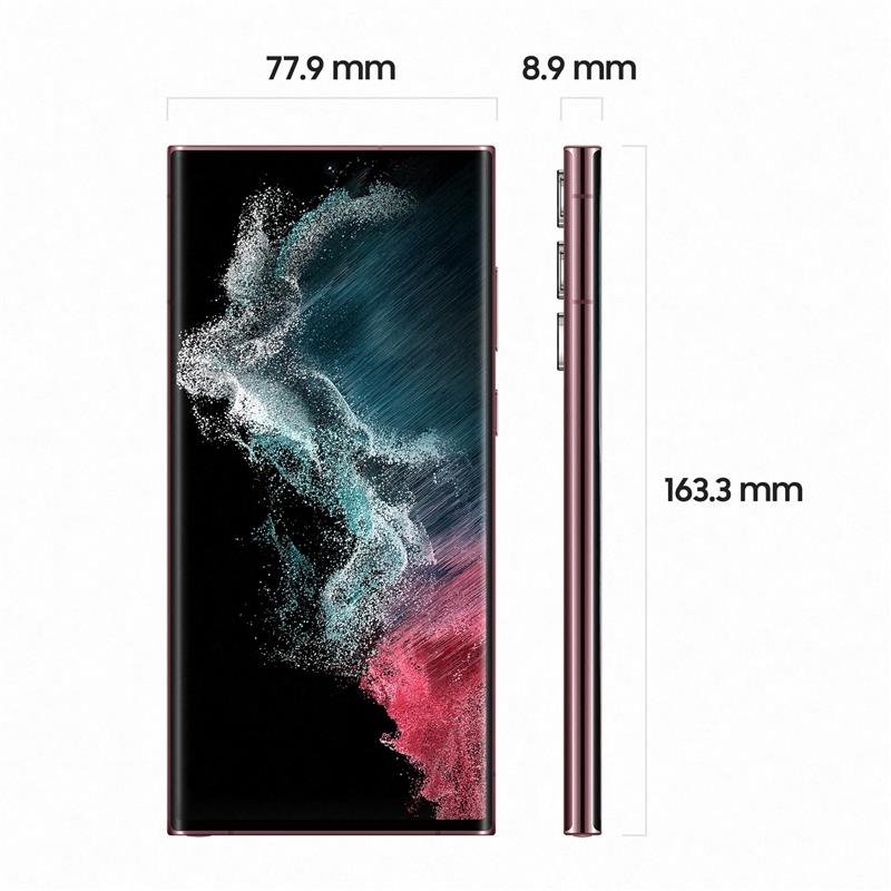 Samsung Galaxy S22 Ultra SM-S908B 17,3 cm (6.8"") Dual SIM Android 12 5G USB Type-C 12 GB 512 GB 5000 mAh Bordeaux rood