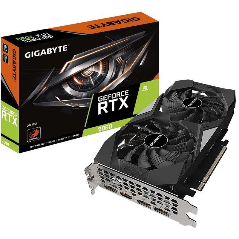 Gigabyte GeForce RTX 2060 D6 12G GeForce RTX 2060 12 GB GDDR6 192 bit 7680x4320