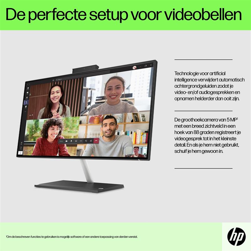 HP 24 -ck0140nd AMD Ryzen™ 5 60,5 cm (23.8"") 1920 x 1080 Pixels 8 GB DDR4-SDRAM 512 GB SSD Alles-in-één-pc Windows 11 Home Wi-Fi 6 (802.11ax) Wit