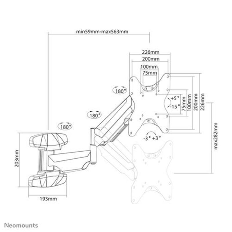 Neomounts tv wandsteun