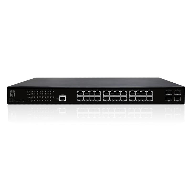 LevelOne GEP-2861 netwerk-switch Managed L2 Gigabit Ethernet (10/100/1000) Power over Ethernet (PoE) 1U Zwart