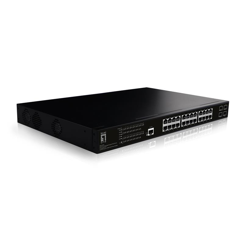 LevelOne GEP-2861 netwerk-switch Managed L2 Gigabit Ethernet (10/100/1000) Power over Ethernet (PoE) 1U Zwart