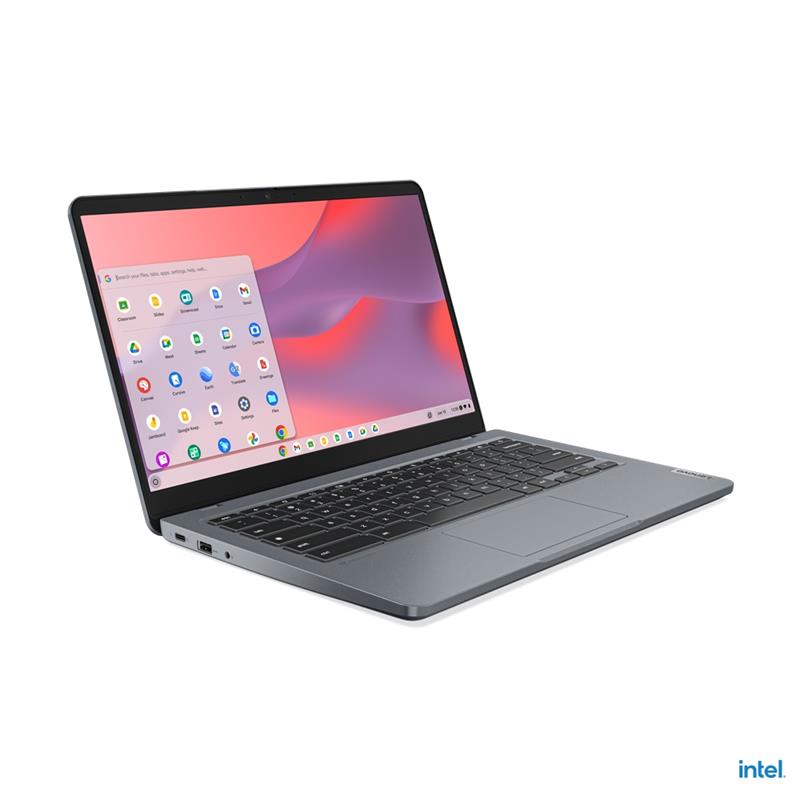 Lenovo 14e Chromebook N200 35,6 cm (14"") Full HD Intel® N 8 GB LPDDR5-SDRAM 128 GB eMMC Wi-Fi 6E (802.11ax) ChromeOS Grijs