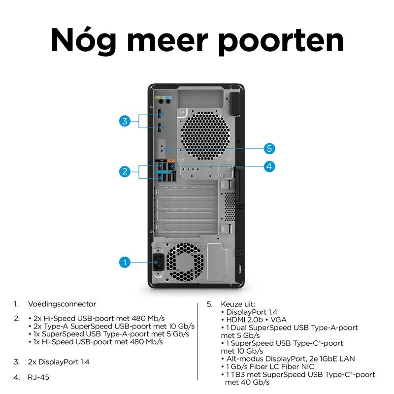 HP Z2 G9 i7-12700 Tower Intel® Core™ i7 16 GB DDR5-SDRAM 512 GB SSD Windows 11 Pro Workstation Zwart