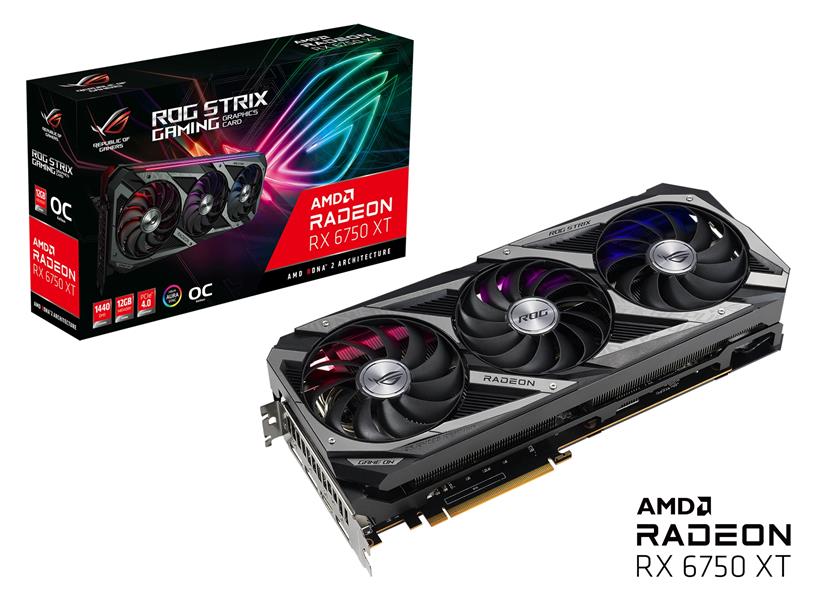 ASUS ROG -STRIX-RX6750XT-O12G-GAMING AMD Radeon RX 6750 XT 12 GB GDDR6