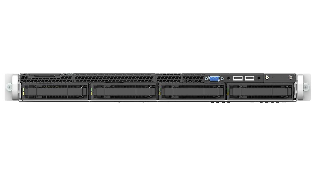 Intel R1304WF0ZSR server barebone Intel® C624 LGA 3647 (Socket P) Rack (1U) Grijs, Zwart