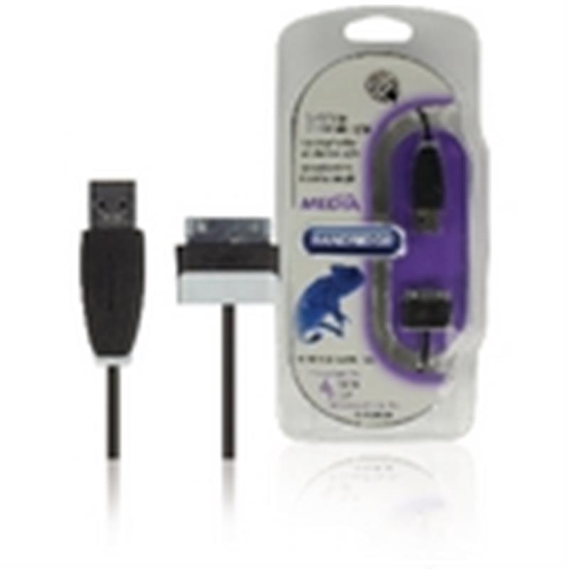 Data en Oplaadkabel Samsung 30-Pins Male - USB A Male 1.00 m Zwart