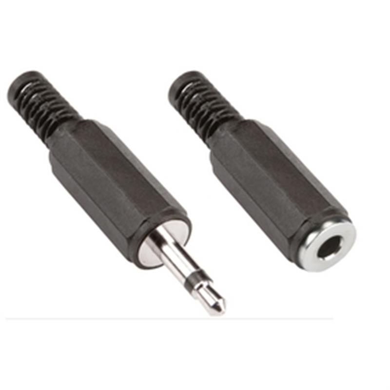 Audioconnectorset 3.5 mm Zwart