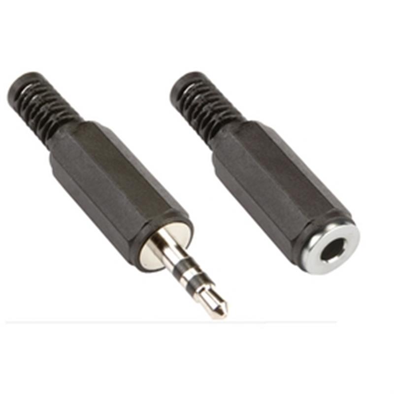 Audioconnectorset 3.5 mm Zwart