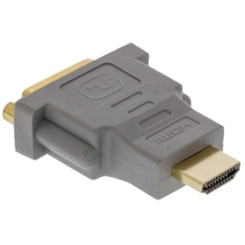 High Speed HDMI Adapter HDMI-Connector - DVI-D 24+1-Pins Female Grijs