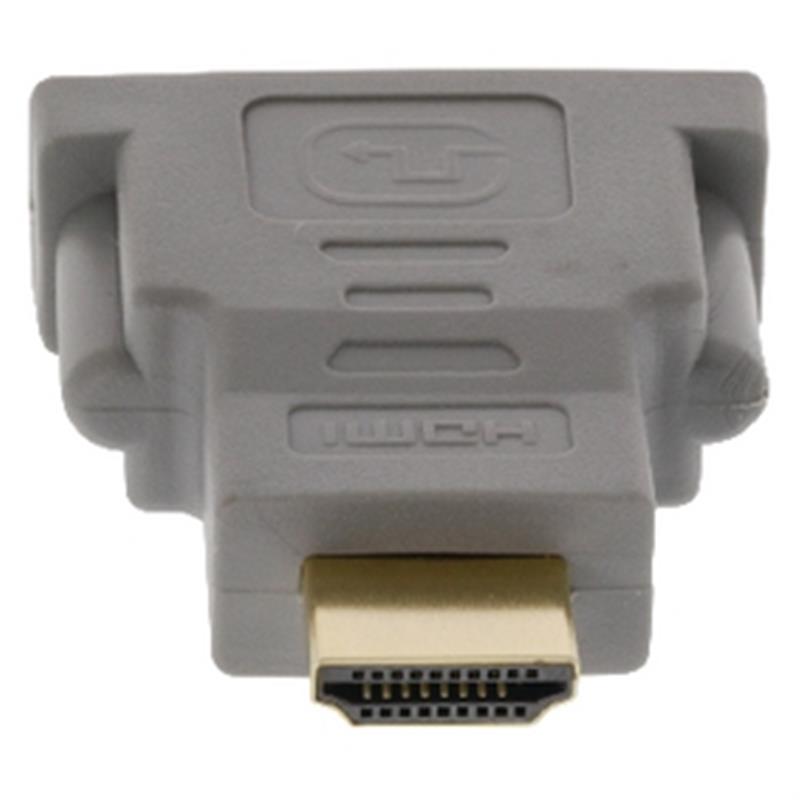 High Speed HDMI Adapter HDMI-Connector - DVI-D 24+1-Pins Female Grijs