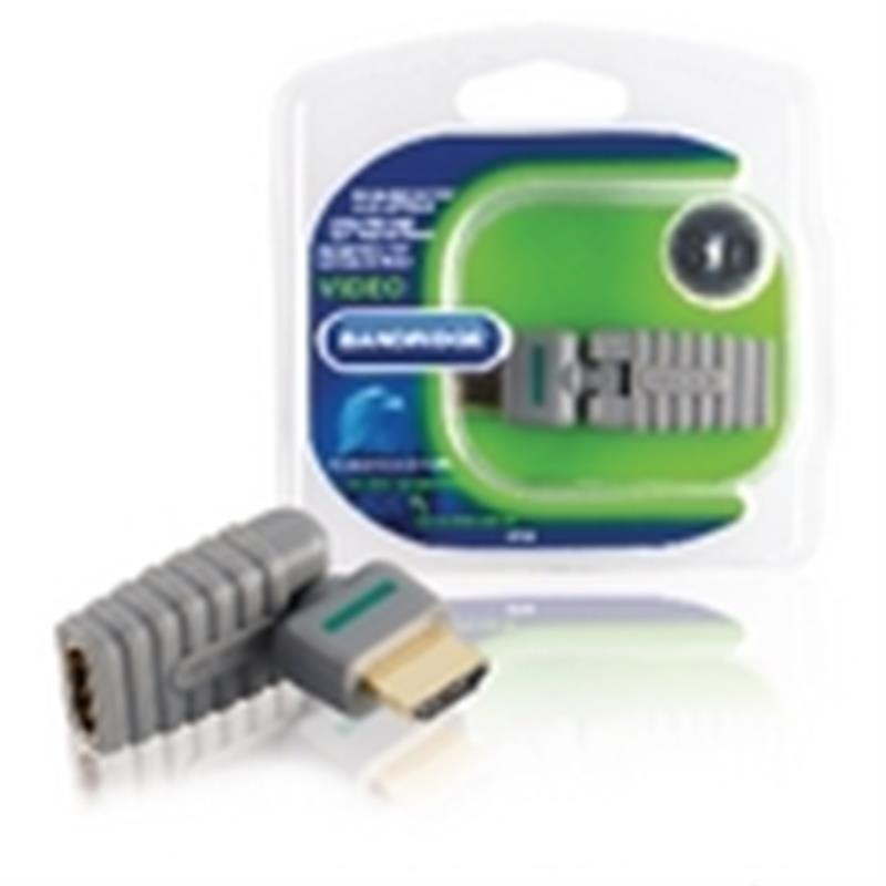 High Speed HDMI met Ethernet Adapter Draaibaar HDMI-Connector - HDMI Female Grijs