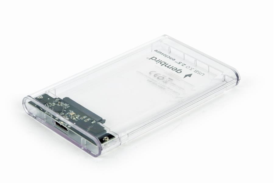 USB 3 0 externe HDD behuizing voor 2 5 SATA schijven van 9 5 mm transparant
