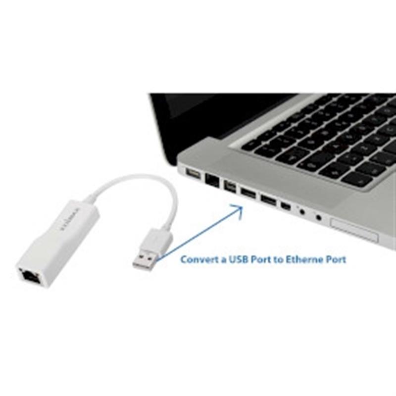 USB 2.0 Fast Ethernet-adapter 10/100 Mbit Wit