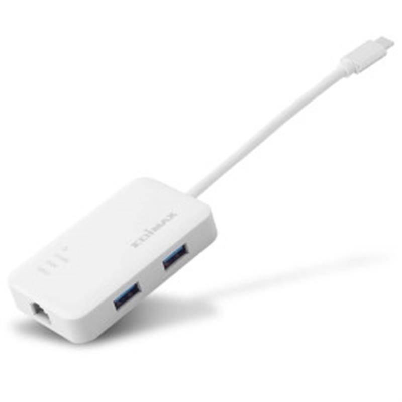 USB-C naar 3-poorts USB 3.0 Gigabit Ethernet-hub