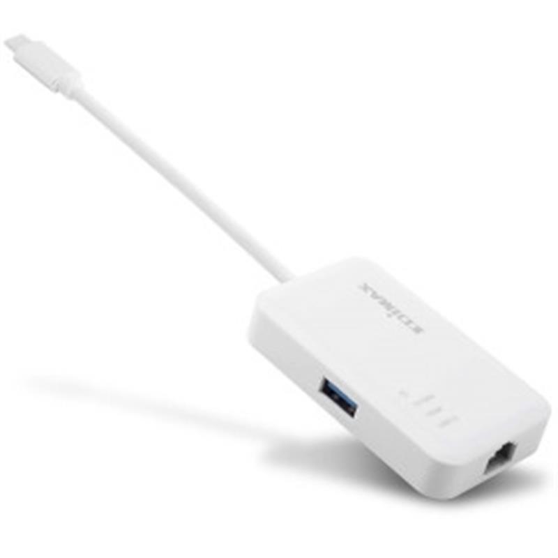 USB-C naar 3-poorts USB 3.0 Gigabit Ethernet-hub