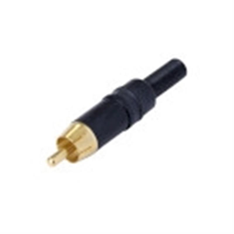 Connector RCA Male Metaal Zwart