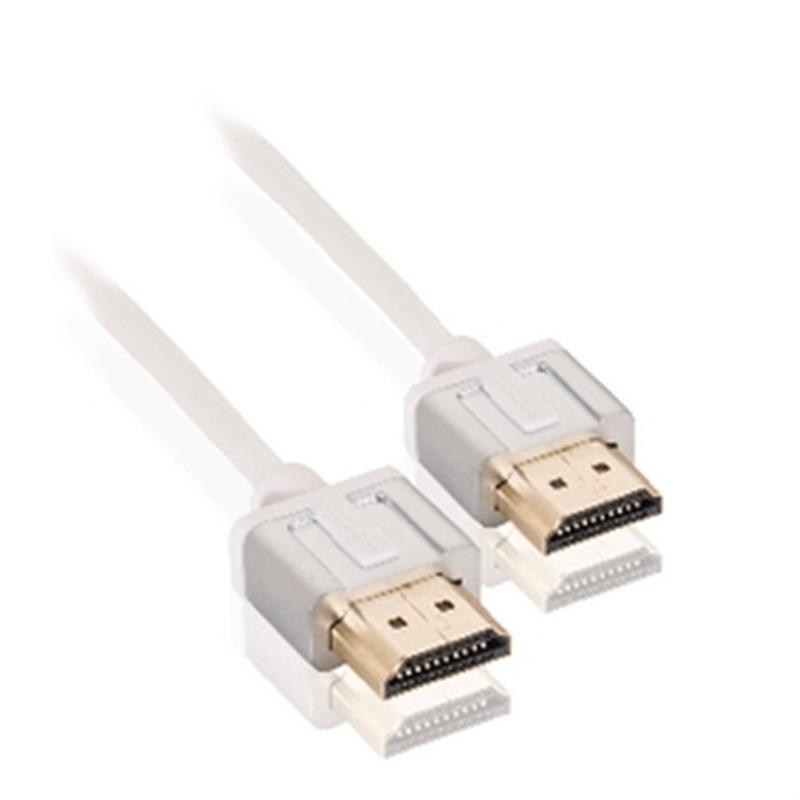 High Speed HDMI kabel met Ethernet HDMI-Connector - HDMI-Connector 1.00 m Wit