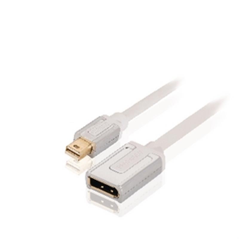 Mini DisplayPort Kabel Mini-DisplayPort Male - DisplayPort Female 0.20 m Wit