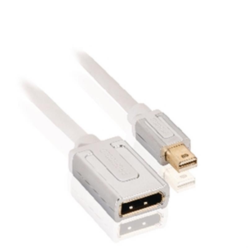 Mini DisplayPort Kabel Mini-DisplayPort Male - DisplayPort Female 0.20 m Wit